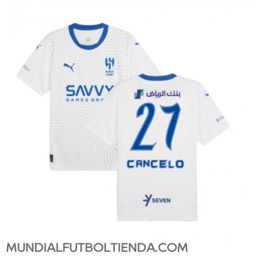 Camiseta Al-Hilal Joao Cancelo #27 Segunda Equipación Replica 2024-25 mangas cortas